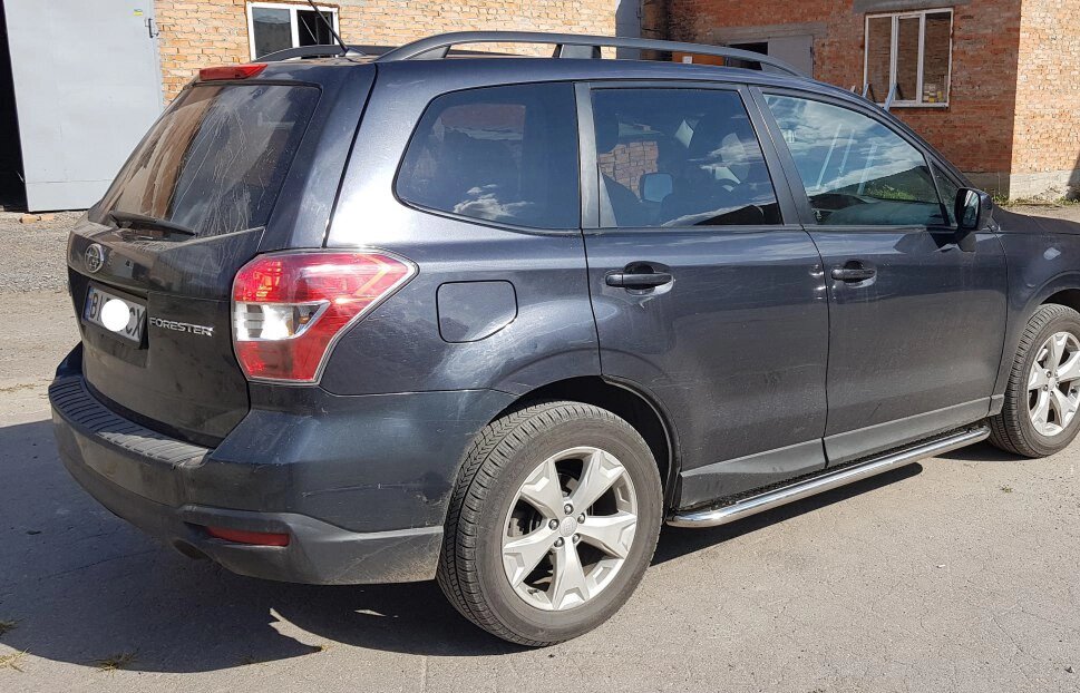 Бокові пороги Premium (2 шт., нерж.) Ø60 для Subaru Forester 2013-2018 рр. від компанії AUTOAS - фото 1