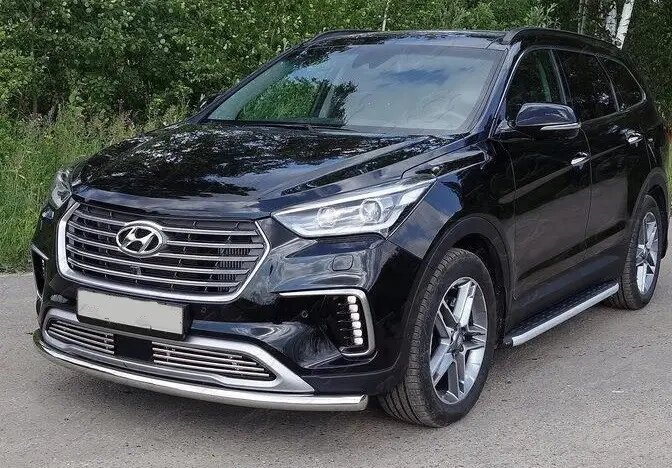 Кенгурник Hyundai Santa Fe (2013-) /e60 /ус одинарний від компанії AUTOAS - фото 1