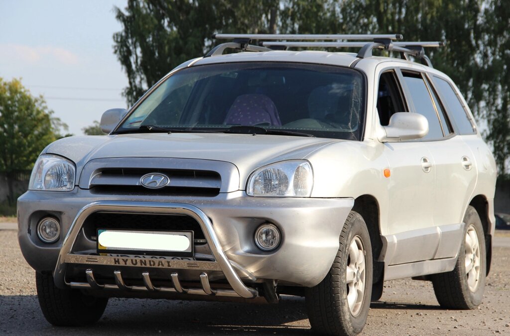 Кенгурятник для Hyundai Santa Fee 2001-2006 захист бампера дуги пороги від компанії AUTOAS - фото 1