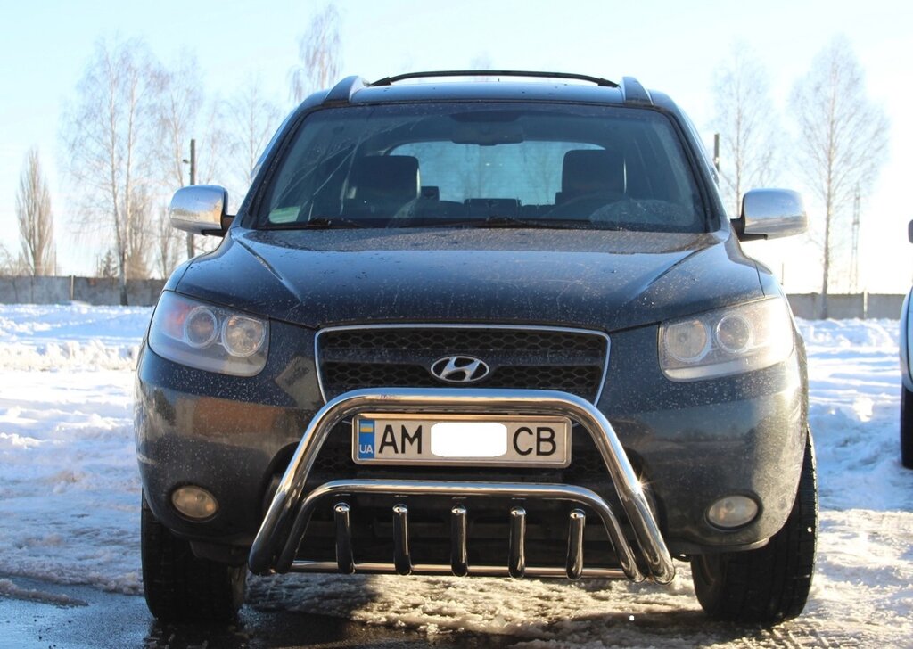 Кенгурятник для Hyundai Santa Fee 2006-2012 захист бампера дуги пороги від компанії AUTOAS - фото 1