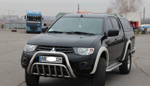 Кенгурятник для Mitsubishi L 200 96-06 07-10 10-15 15+ Захист заднього бампера/дуги/пороги