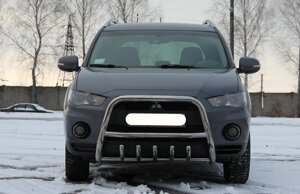 Кенгурятник для Mitsubishi Outlander 03-06 07-11 12-14 14-16 16+ Захист заднього бампера/дуги/пороги