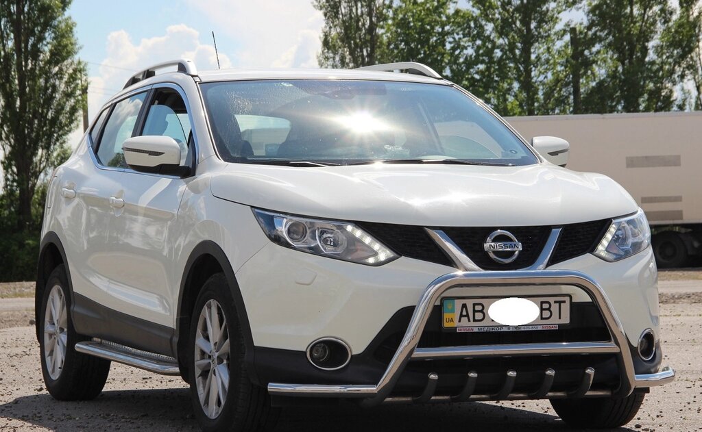 Кенгурятник для Nissan Qashqai 14-17 06-13 17+ Захист заднього бампера/дуги/пороги від компанії AUTOAS - фото 1