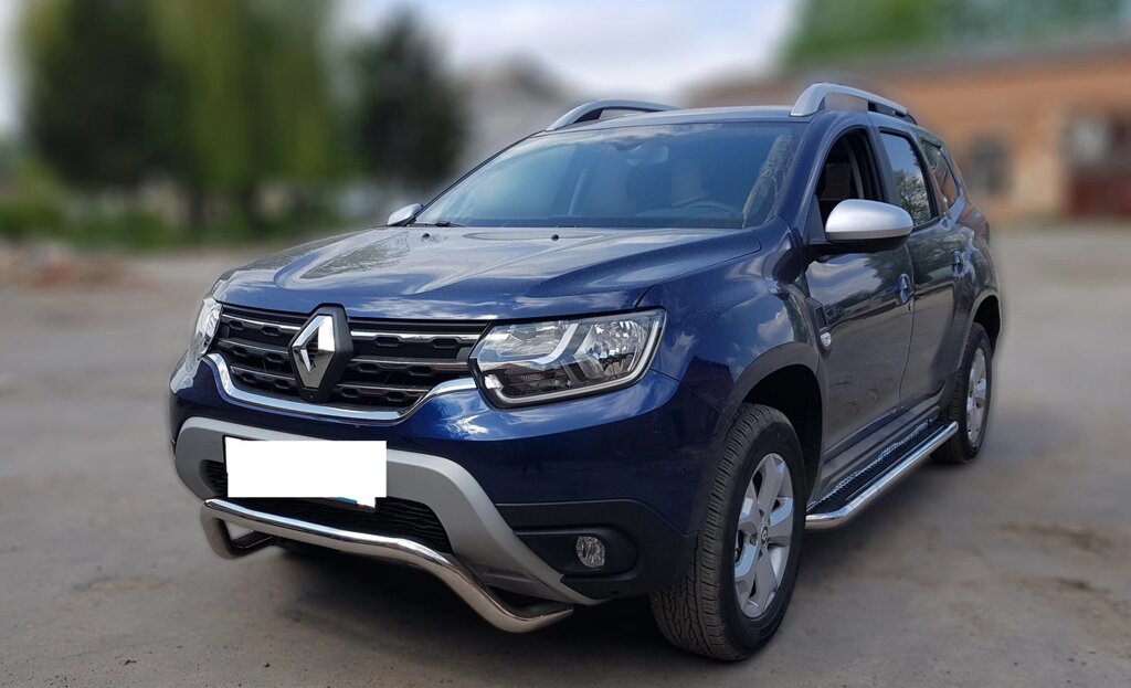 Кенгурятник для Renault Duster 2010-2018 2018+ захист бампера дуги пороги від компанії AUTOAS - фото 1