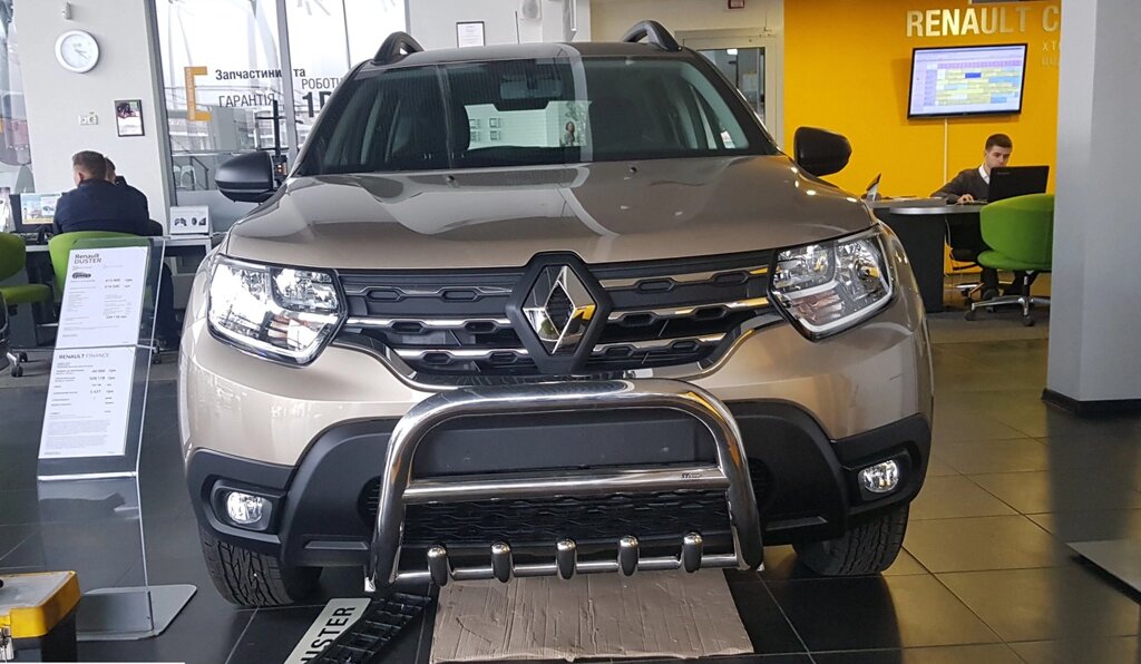 Кенгурятник для Renault Duster 2010-2018 2018+ захист бампера дуги пороги від компанії AUTOAS - фото 1