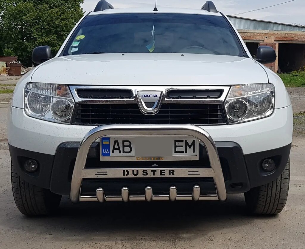 Кенгурятник (нерж.) для Dacia Duster 2018 мм. Дачія Дастер від компанії AUTOAS - фото 1