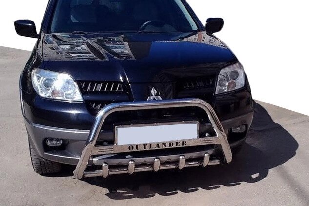 Кенгурятник (нерж.) для Mitsubishi Outlander 2001-2006 рр. від компанії AUTOAS - фото 1