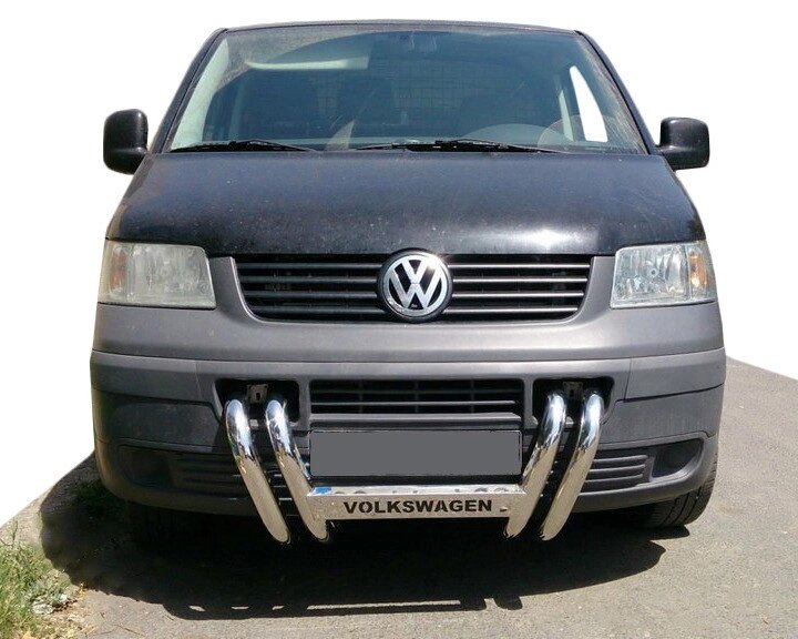 Кенгурятник ST006-04 ніздрі (нерж) для Volkswagen T5 Transporter 2003-2010рр. від компанії AUTOAS - фото 1