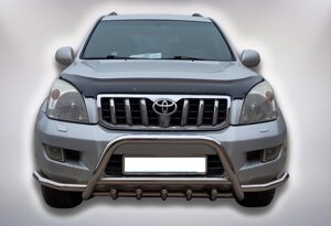 Кенгурятник + ВУС для Toyota Land Cruiser Prado 120 2002-2009 захист бампера дуги пороги