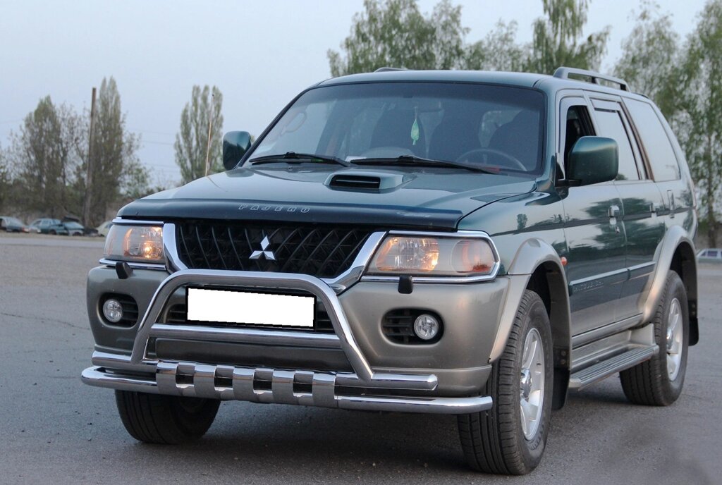 Кенгурятник + УС SHARK для Mitsubishi Pajero Sport 1996-2008 Захист заднього бампера/дуги/пороги від компанії AUTOAS - фото 1