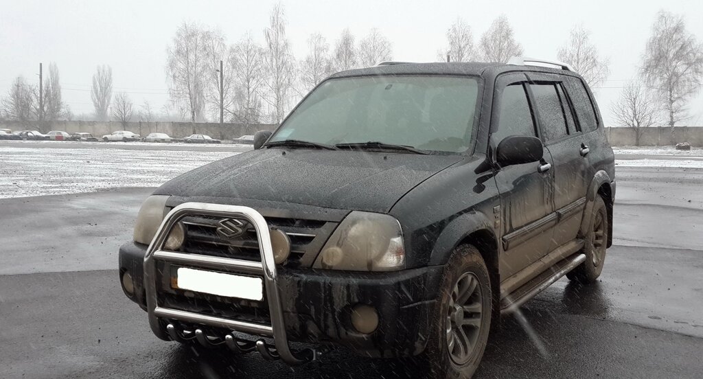 Кенгурятник високий з двома перемичками і грилем для Suzuki Grand Vitara XL 2003-2006 від компанії AUTOAS - фото 1