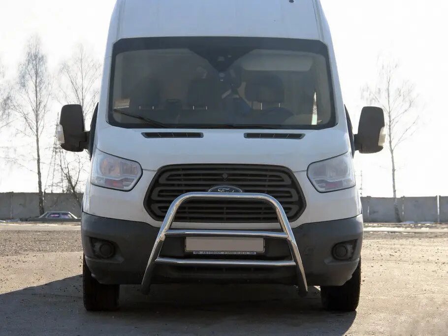 Кенгурятник високий з двома перемичками і грилем Ford Transit (15+) від компанії AUTOAS - фото 1