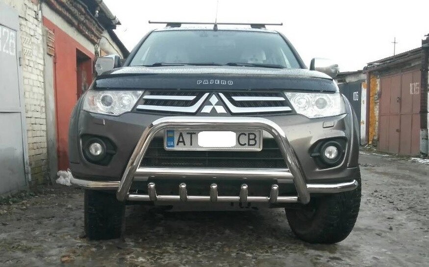 Кенгурятник + ВУС для Mitsubishi Pajero Sport 2008-2015 Захист заднього бампера/дуги/пороги від компанії AUTOAS - фото 1