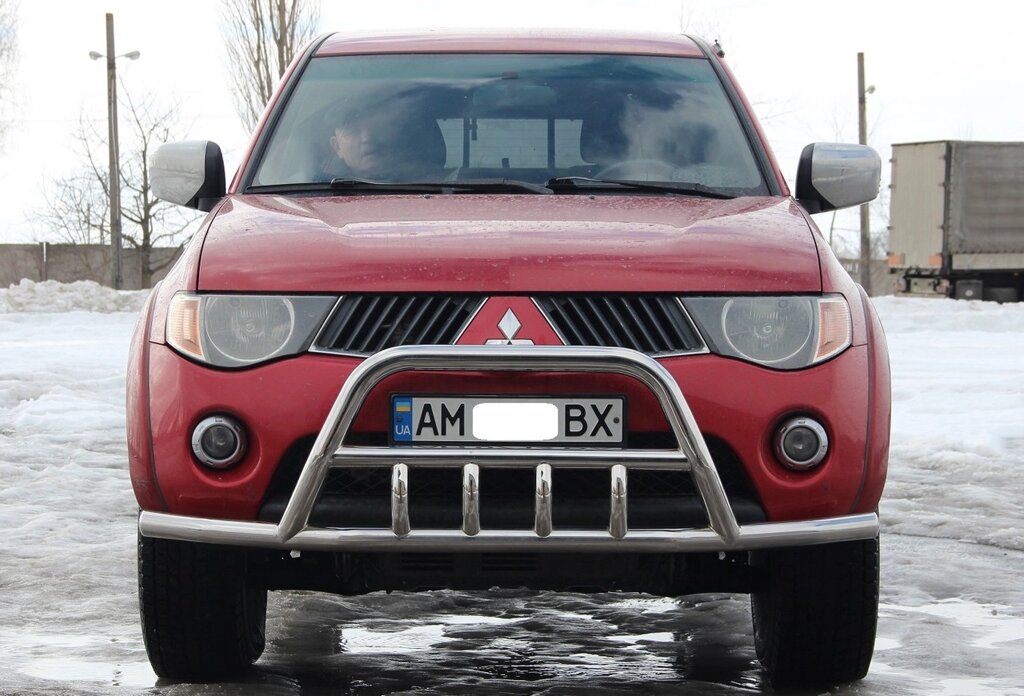 Кенгурятник + ВУС для Mitsubishi Pajero Sport 2008-2015 Захист заднього бампера/дуги/пороги від компанії AUTOAS - фото 1