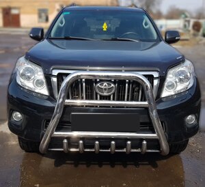 Кенгурятник високий з двома перемичками і грилем Toyota Land Cruiser Prado 150 (17+