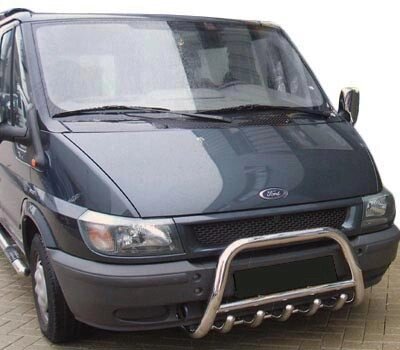 Кенгурятник WT003 (2000-2006, нерж.) для Ford Transit 2000-2014 рр. від компанії AUTOAS - фото 1