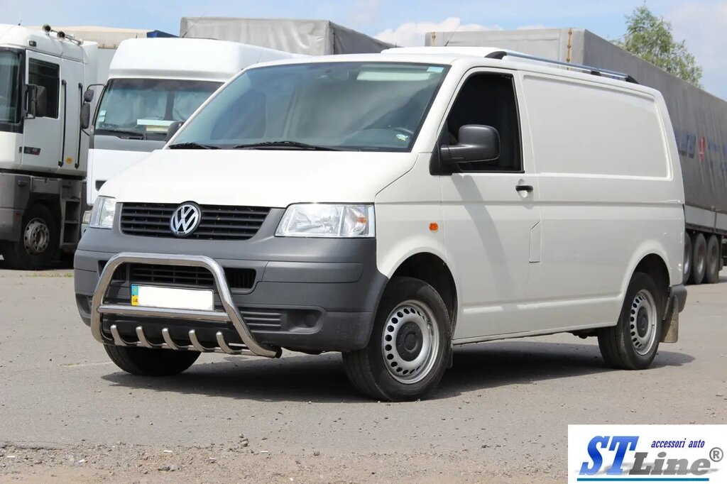 Кенгурятник WT003-4 (нерж) 60 мм, без напису для Volkswagen T6 2015, 2019 мм. від компанії AUTOAS - фото 1