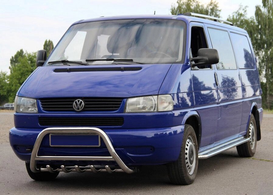 Кенгурятник WT003 60мм (нерж) 51мм, без напису для Volkswagen T4 Caravelle/Multivan від компанії AUTOAS - фото 1