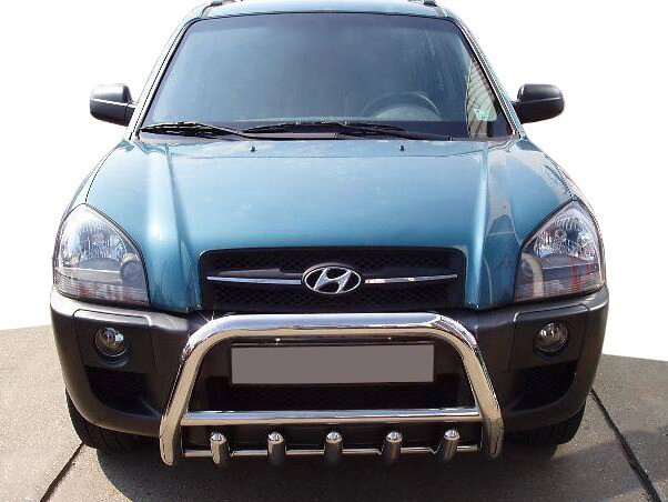 Кенгурятник WT003 (нерж.) 51 мм для Hyundai Tucson JM 2004 мм. від компанії AUTOAS - фото 1