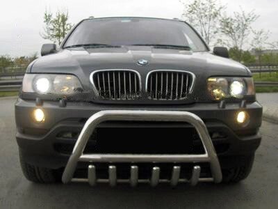 Кенгурятник WT003 (нерж.) 60мм для BMW X5 E-53 1999-2006 років. від компанії AUTOAS - фото 1