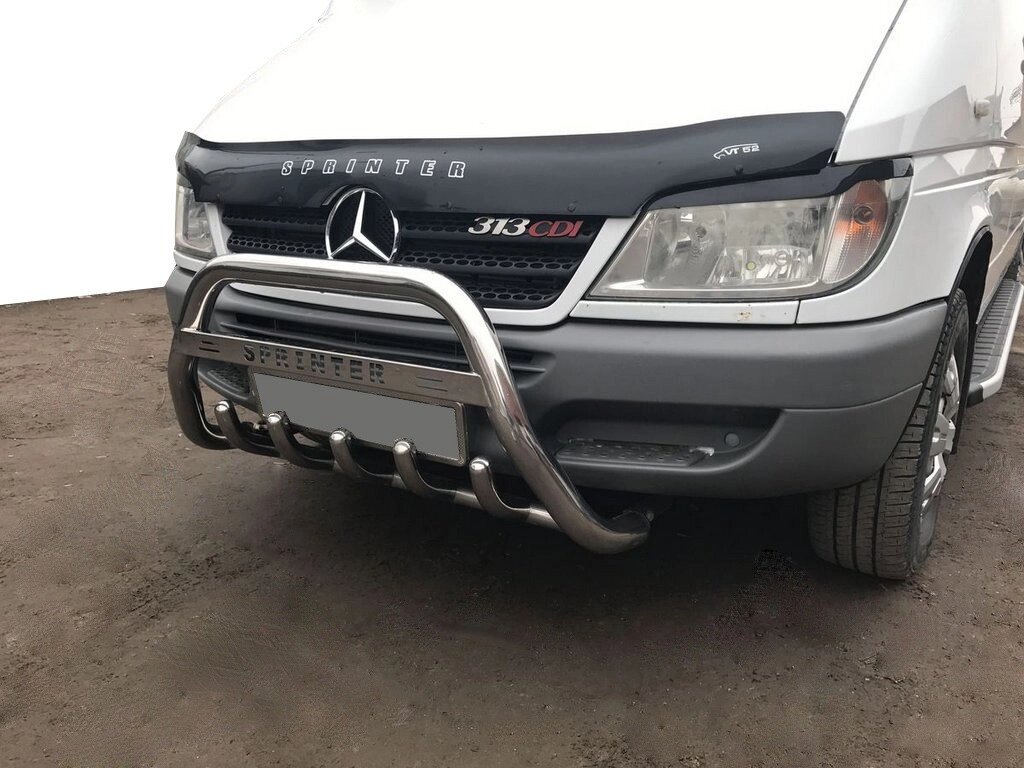 Кенгурятник WT003 (нерж.) для Mercedes Sprinter 1995-2006 років. від компанії AUTOAS - фото 1