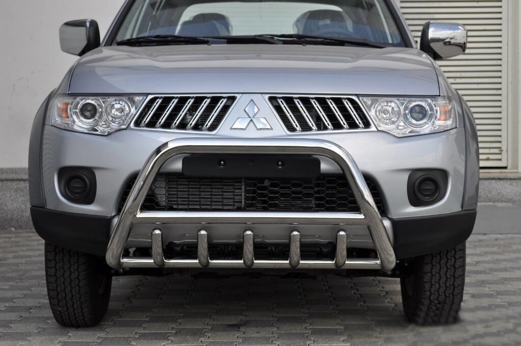 Кенгурятник WT003 (нерж.) для Mitsubishi L200 2006-2015 рр. від компанії AUTOAS - фото 1