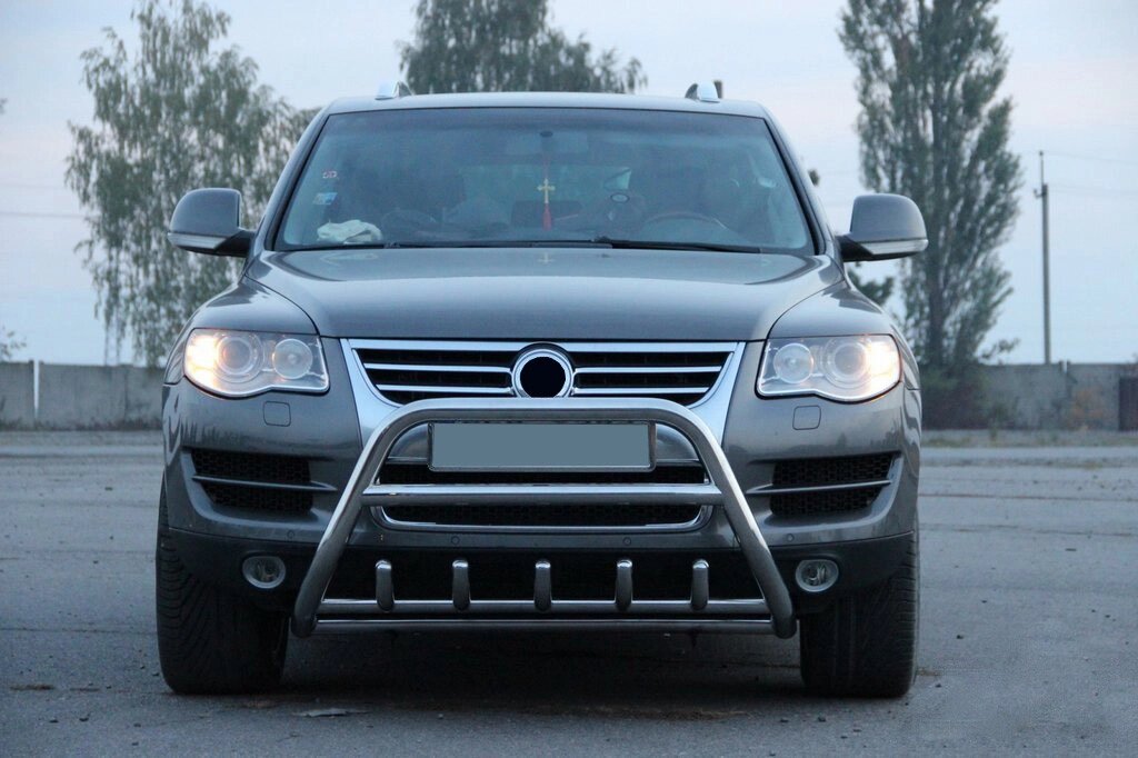 Кенгурятник WT003 Special (нерж) для Volkswagen Touareg 2002-2010 рр. від компанії AUTOAS - фото 1