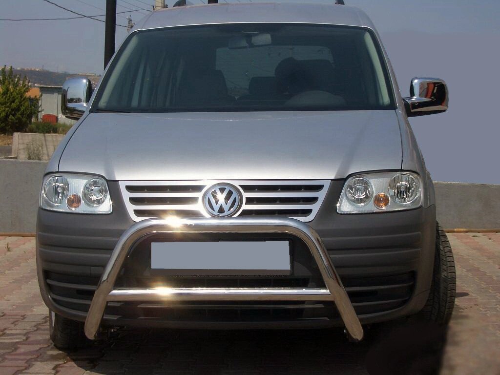 Кенгурятник WT005 (нерж) для Volkswagen Caddy 2004-2010 рр. від компанії AUTOAS - фото 1