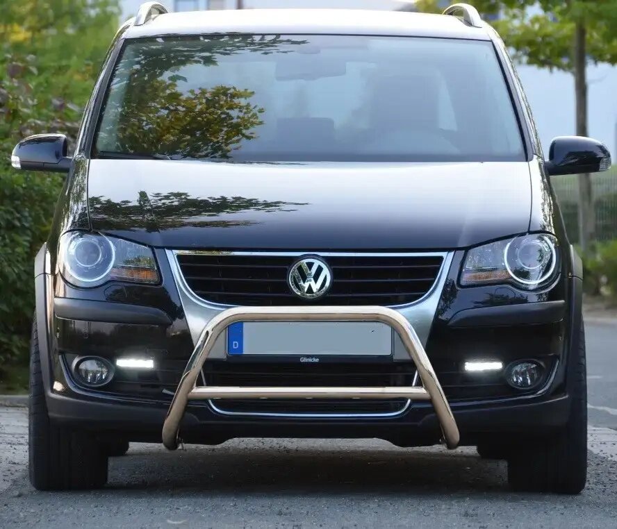 Кенгурятник WT006 (нерж) для Volkswagen Touran 2003-2010 рр. від компанії AUTOAS - фото 1