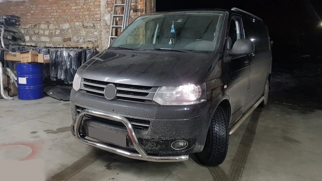 Кенгурятник WT006ST (нерж) для Volkswagen T5 рестайлінг 2010-2015 років. від компанії AUTOAS - фото 1