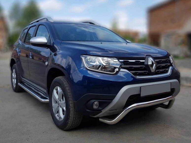 Кенгурятник WT007 (нерж.) для Dacia Duster 2018 мм. від компанії AUTOAS - фото 1