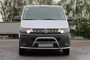 Кенгурятник WT007ST (нерж) для Volkswagen T5 рестайлінг 2010-2015 років.