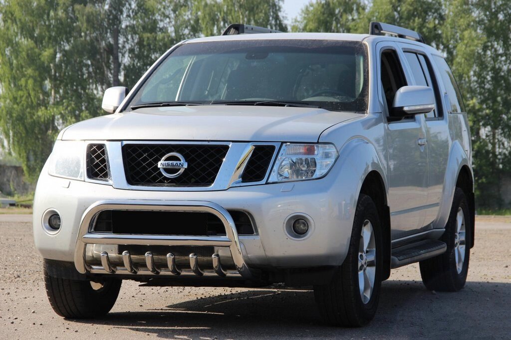 Кенгурятник WT008 (нерж) для Nissan Navara 2006-2015 рр. від компанії AUTOAS - фото 1