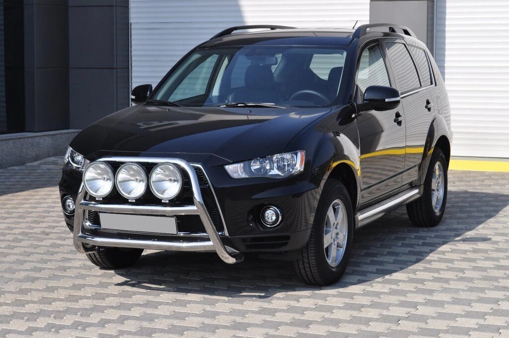 Кенгурятник WT018 (нерж.) для Mitsubishi Outlander 2006-2012рр. від компанії AUTOAS - фото 1