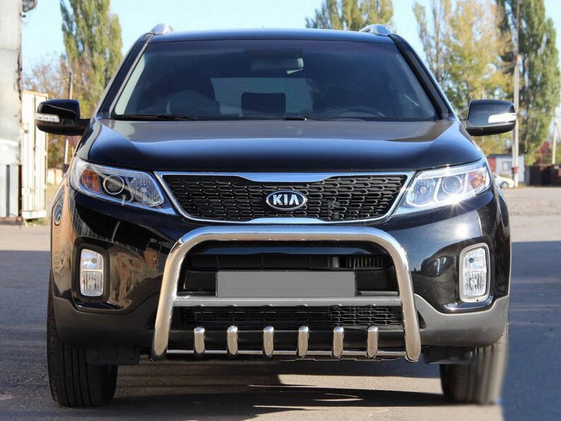 Кенгурятник WT021 (нерж.) для Kia Sorento XM 2009-2014рр. від компанії AUTOAS - фото 1