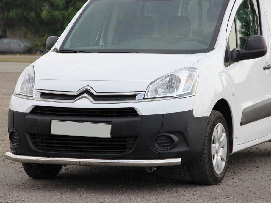 Передня захист ST008 (нерж.) 60 мм для Citroen Berlingo 2008-2018 років. від компанії AUTOAS - фото 1