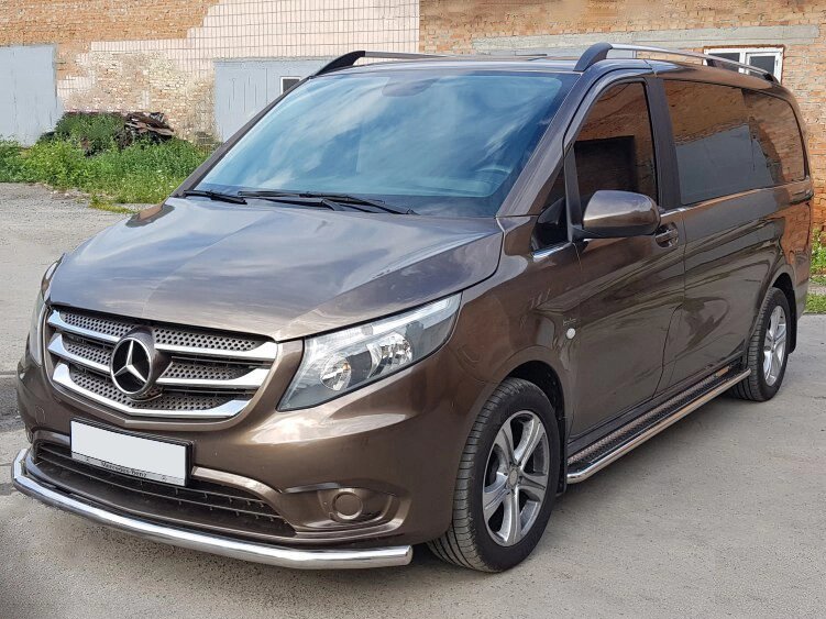 Передня захист ST008 (нерж.) для Mercedes Vito / V W447 2014 мм. від компанії AUTOAS - фото 1