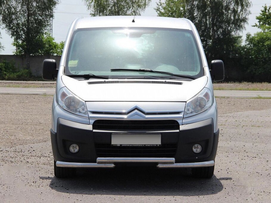 Передня захист ST009 (нерж.) 60 мм для Citroen Jumpy 2007-2017 років. від компанії AUTOAS - фото 1