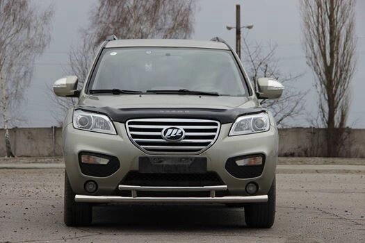 Передня захист ST014 (нерж) 60/42 мм для Lifan X60 від компанії AUTOAS - фото 1