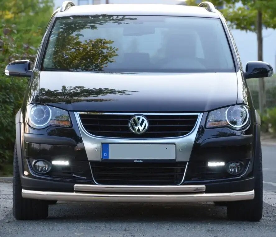 Передня захист ST014 (нерж.) d60/60 для Volkswagen Touran 2010-2015 рр. від компанії AUTOAS - фото 1