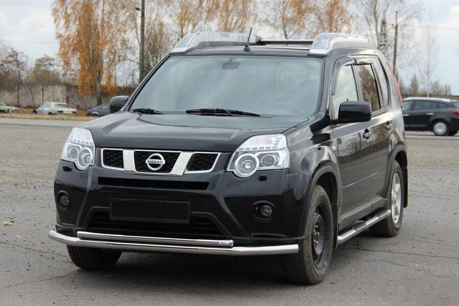 Передня захист ST014 (нерж) для Nissan X-trail T31 2007-2014рр. від компанії AUTOAS - фото 1