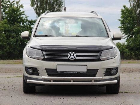 Передня захист ST016 (нерж) для Volkswagen Tiguan 2007-2016 рр. від компанії AUTOAS - фото 1