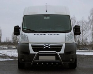 Передня дуга WT003 (нерж.) для Fiat Ducato 2006 та 2014 мм.