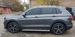 Бічний захист пороги майданчик Volkswagen Tiguan 2015+ кенгурятник захист задня дуги пороги