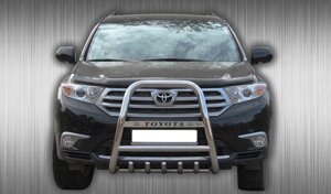 Кенгурятник для Toyota Highlander 2010-2013 захист бампера дуги пороги