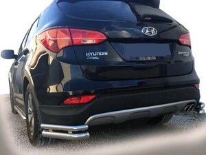 Задні кути AK-003-Подвійний (нерж.) для Hyundai Santa Fe 3 2012-2018рр.