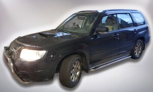 Бічний захист пороги майданчик Subaru Forester 2002-2007 кенгурятник захист бампера дуги пороги