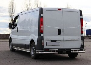 Задня захист AK003-Plus-2 (нерж) для Opel Vivaro 2001-2015 рр.