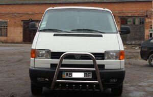 Кенгурятник високий з двома перемичками і грилем Volkswagen T4 (90-03)