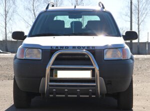 Кенгурятник високий з двома перемичками і грилем для Land Rover Range Rover Freelander 1998-2006